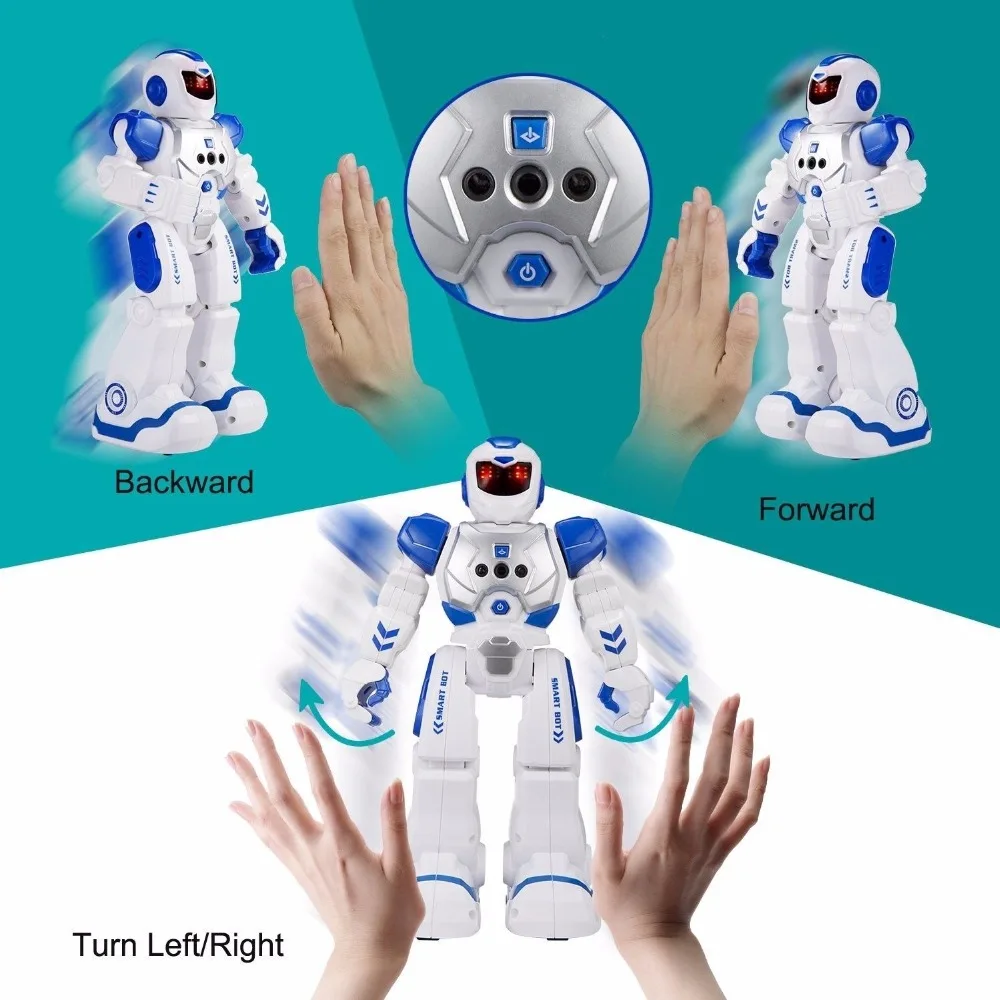 

2020 Remote Control Intelligent Robot Gesture Sensing Programming Charging Children Dancing Robot Fighting Defentor Boys