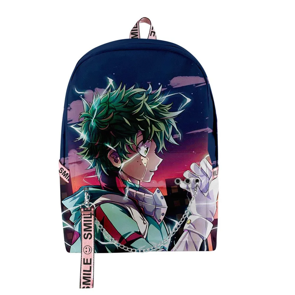 

My Hero Academia Backpack Multifunction Oxford Waterproof Backpack Midoriya Izuku Cartoon 3D School Bags Harajuku Fashion Bags