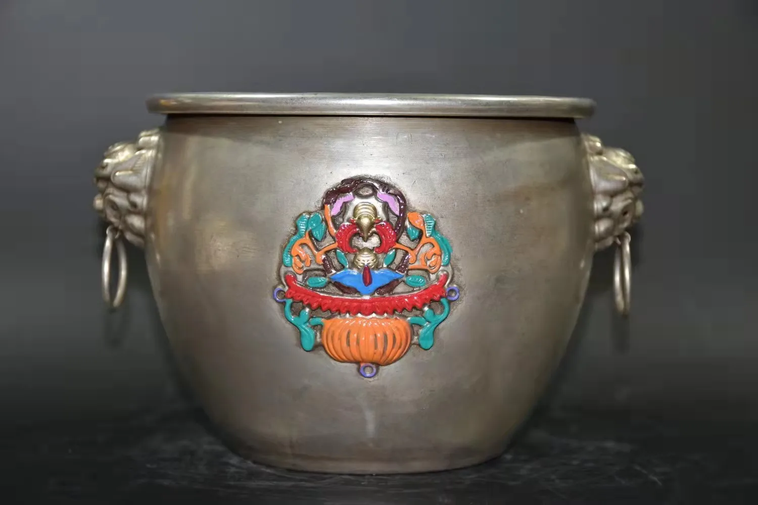 

Rare old Qing Dynasty Silver & Cloisonne jar,Handicrafts,best collection&adornment, Free shipping
