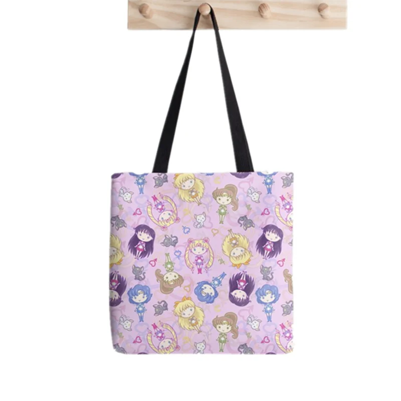 Shopper Seamless comix Printed Tote Bag women interesting Harajuku shopper handbag girl Shoulder shopping bag Lady Canvas Bag