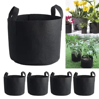 

Nonwoven 20-70 Gallon Flower Pot Practical Plant Bag Balcony Plant Grow Bag Vegetable Container Basket Storage Container
