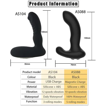 New 12 Speeds Prostate Massager For Men & Rolling Massage Anus, Anal Sex Toys for Gay Male Prostata Anal Plug Vibrators for Men 2
