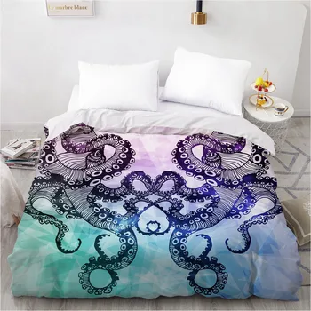 

3D Printed Custom Design Duvet Cover Quilt Comforter Blanket Case Covers Bedding Set Abstract Rock Purple 260x220cm Home Textile