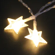 

LED Star Copper Wire String Lights LED Fairy Lights Christmas Wedding Decoration Battery Operate Twinkle