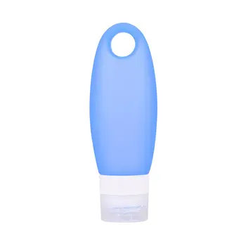 

Silicone Lotion Squeeze Bottle Blue Empty Frosted Refillable Bottle for Lotion Shampoo Cosmetic Squeeze Containers