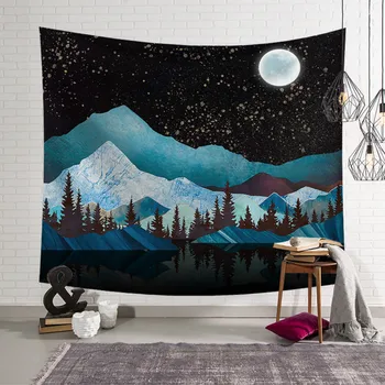 

Pattern Mandala Wall Hanging Tapestry Travel Camping Mat Sunrise Oil Painting Pattern Yoga Pad Sleeping Carpet Beach Blanket