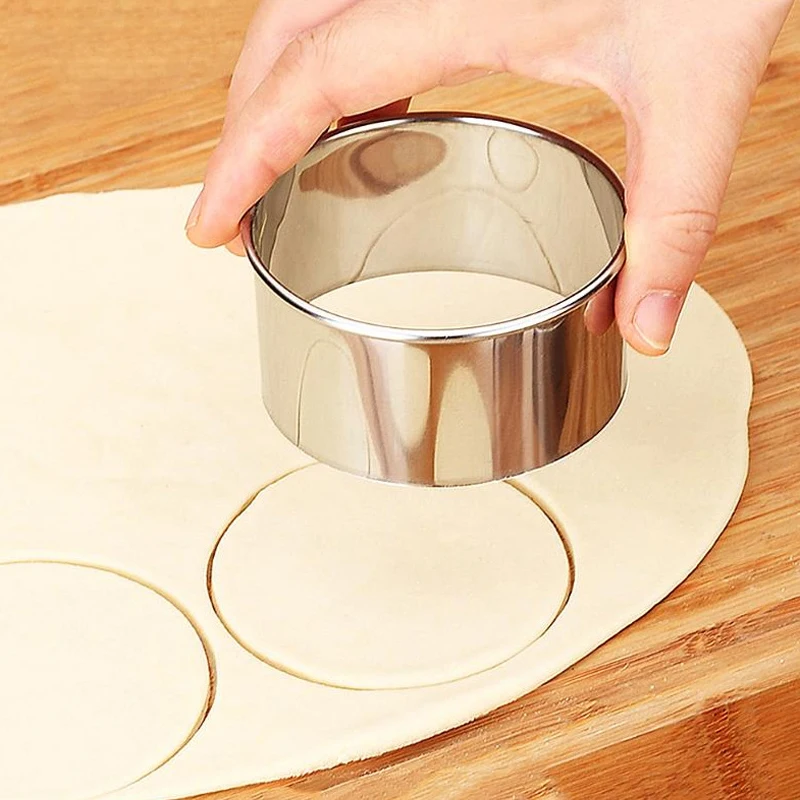 

3pcs/lot Stainless Steel Dumplings Cutter Round/Flower Shaped Dough Cutting Tool Kitchen Tools Dumpling Maker Device