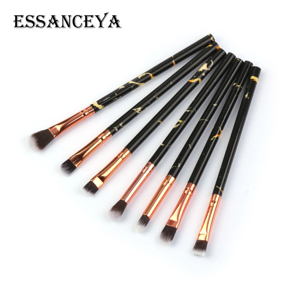 7 pcs ESSANCEYA, 7/10 шт., набор мраморных кистей для макияжа, основа, пудра, румяна, тени для век, кисть для смешивания, кисти для макияжа, инструменты, косметический набор - Handle Color: 7 pcs