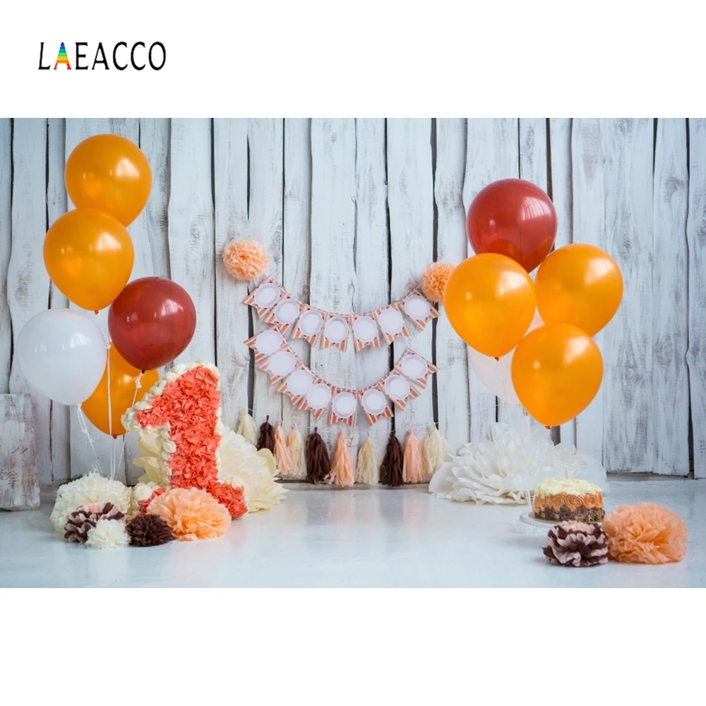 Фон Laeacco для фотосъемки на 1-й день рождения вечеринка Декор бумажный шарик