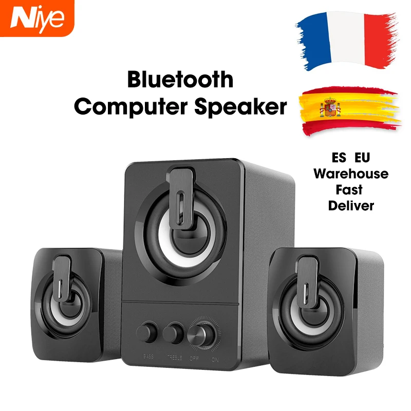 Bluetooth Computer Speaker Super Bass 4D Surround Sound Speakers Subwoofer Column Music Speakers for PC Laptop Loudspeaker