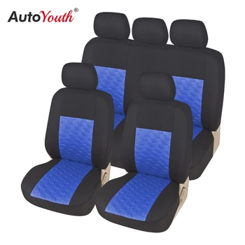 

AUTOYOUTH New 9-PCS Seat Cover Novel Pattern Logo Seat Cover Decorative Seat Suitable For Most Seat Covers 3 Colors Optional
