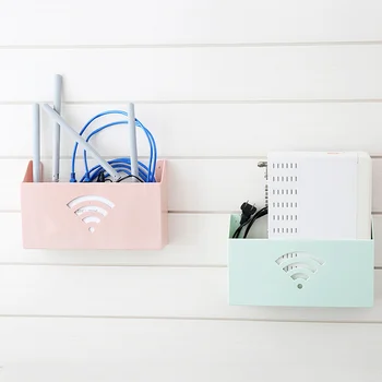 

Home creative small size wall-mounted WiFi router storage box shelf Wifi box storage box storage box LB11287