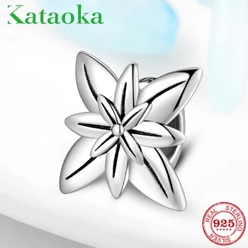 

Radiant shaped passionate flowers Stopper Charm with Silicone Beads 925 Sterling Silver Fit Original European Charm Bracelet