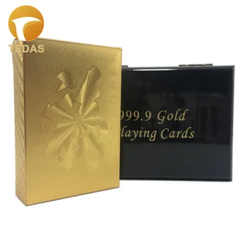 

FU Design Games Gold Playing Cards 54PCS/set, Plastic Cards Poker Gambling Cards With Gift Box & Certificate Free Shipping