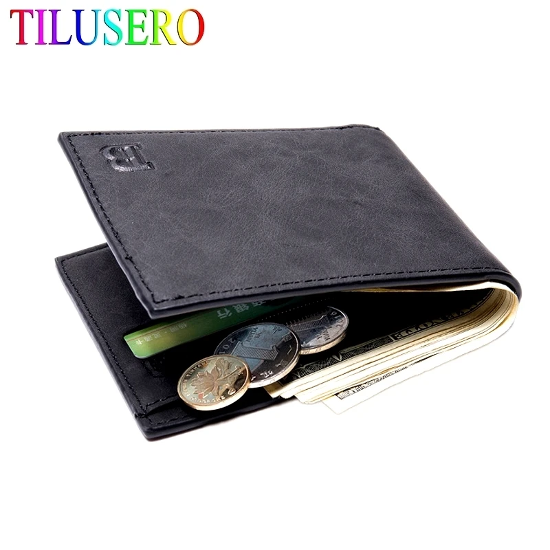 Money Purse Wallet Card-Holder Short Coin-Bag Zipper Slim Fashion Men J014