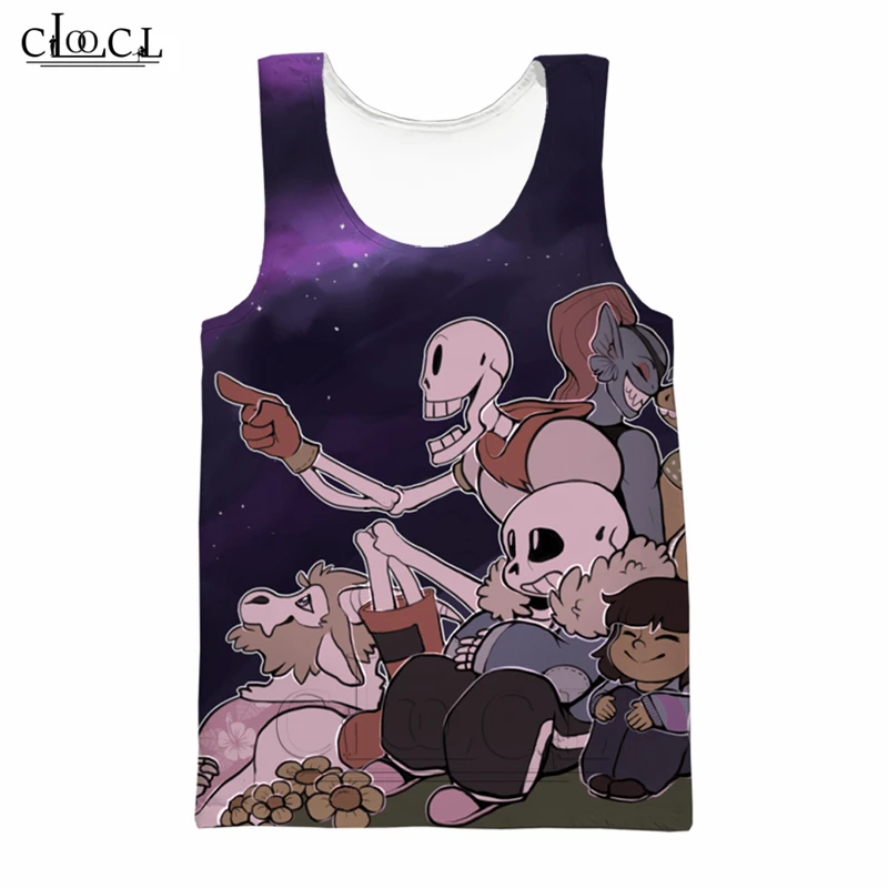 Tank Tops 7 Игры Undertale модная мужская одежда 3D принт майка Топы для мужчин/женщин Harajuku Стиль Уличная Спортивная безрукавка Топы B71 - Цвет: Tank Tops 7