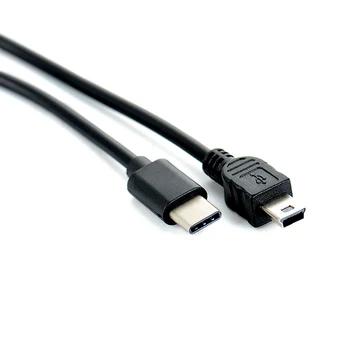 

1Pc USB Type-c To Mini USB Cable USB-C Male To Mini-B Male Converter Adapter Lead Data Cable 30cm