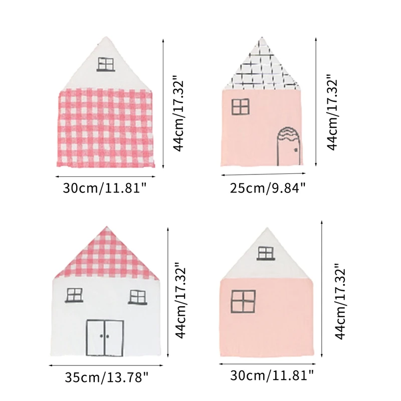 4 шт. детская кроватка бампер мультяшный дом Новорожденные бамперы хлопок кровать палатка протектор столкновения кроватка бампер Детская комната Декор детские постельные принадлежности - Цвет: 2