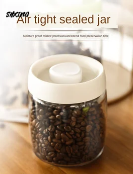 

Coffee Vacuum Sealed Cans, Snacks, Tea Nuts, Flower Tea, Storage Bottles, Press and Pump, Moisture-proof 1200ml