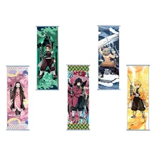 

Demon Slayer Kamado Tanjirou Kimetsu Scroll Canvas Anime Wall Hanging Painting Home Decor Figure Poster Room Decoration Art Gift