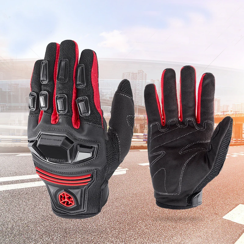 Мужские перчатки с жестким костяком из микрофибры дышащие Powersports мотоцикл скутер