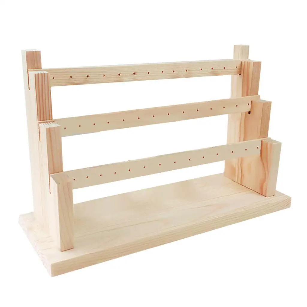 Wood Earring Stand Earring Holder Display Stand Jewelry Display Rack Tiered Jewelry Jewelry Packaging