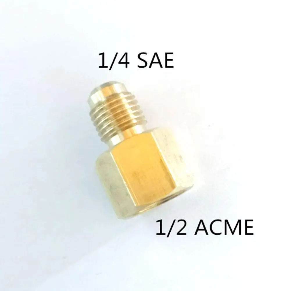 Латунный адаптер R134A для бака хладагента 4 шт. r12фитинга 1/2 Женский Acme на 1/4 мужской