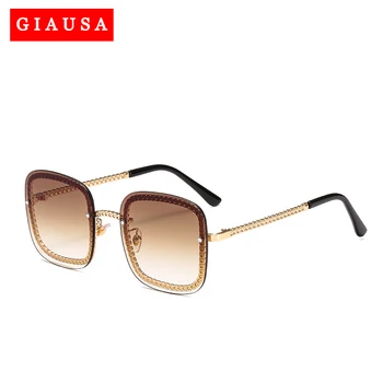 

2020 Fashion Transparent square sunglasses metal frame Women overize glasses Men Eyeglasses Frame Luxury glasses clear shades