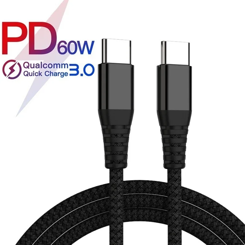

USB C Type C to USB C 3.1 cable Power Delivery bank for Samsung note 10 PD 60W Quick Charge 4.0 USB-C Fast Charger Cable for Mac