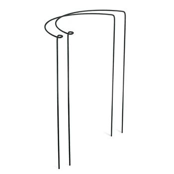 

2 Pcs Half Round Garden Plant Support Ring Hoop Rose Clematis Climbing Vine Rack Garden Balcony Potted Support Stake