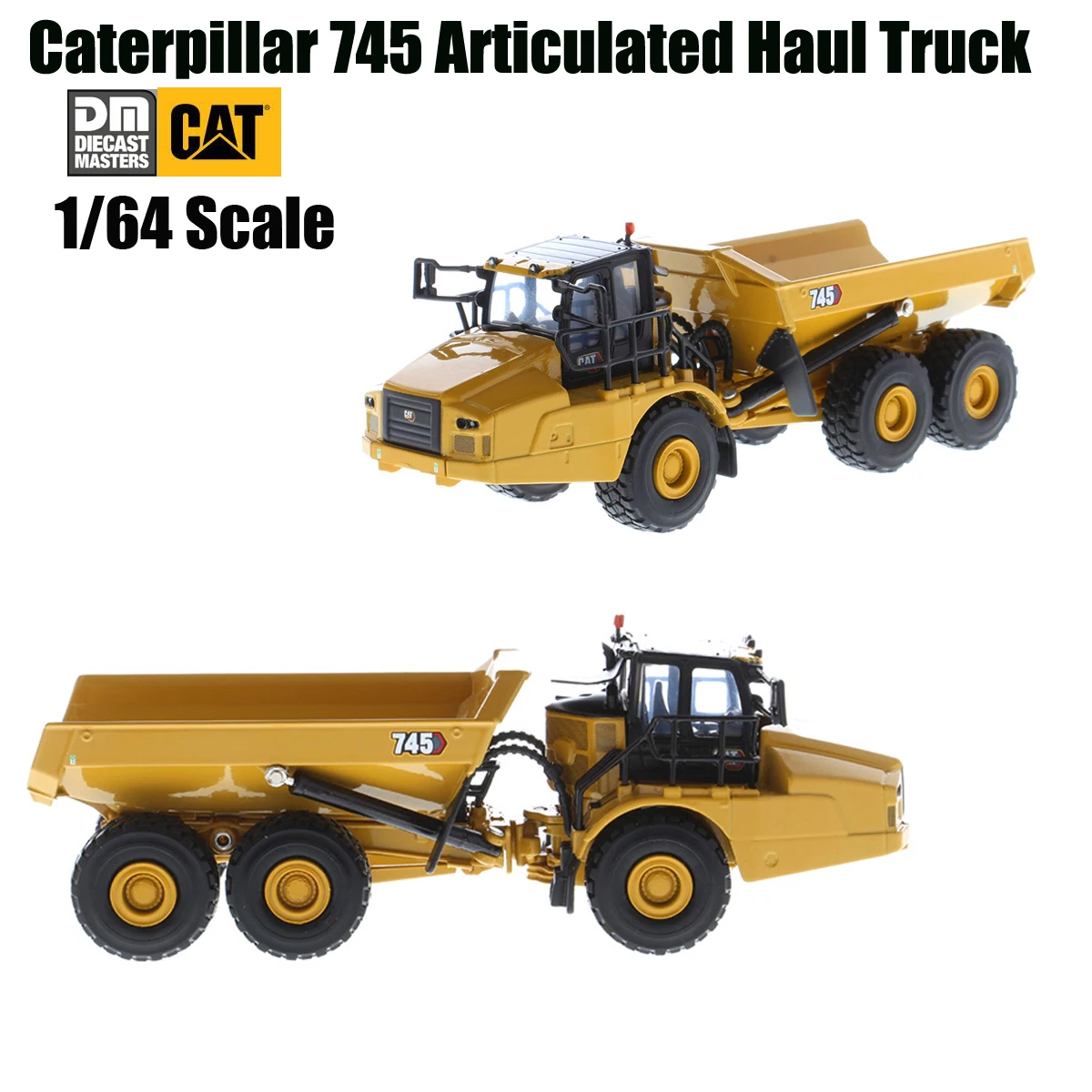 NEW DM CAT 1/64 Scale Caterrpillar 745 Articulated Haul Truck Matel By Diecast Masters Play&collect gift 85639