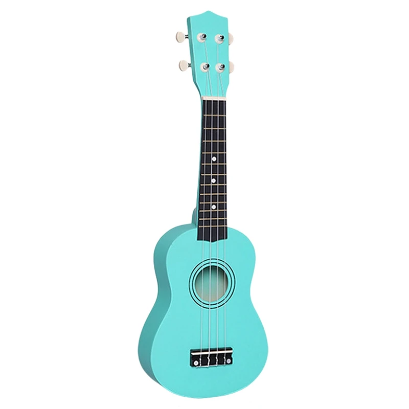 

21 Inch Small Acoustic Soprano Ukulele Colorful Basswood Ukulele For Novice Guitar Learner Green Cheap Uku