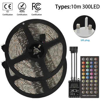 

IP65 Waterproof Home SMD 5050 Party LED Strip Light Bar RGB Kitchen Color Changing Music Sync With Remote Controller Flexible