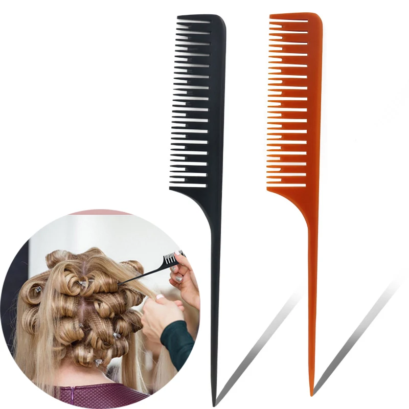 1pc Professional Trendy Comb Good Toughness High Temperature Resistance Anti-static Tip-tail Hair Highlighting for Stylist | Красота и