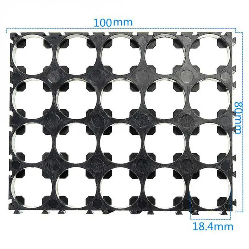 

4X5 Cell 18650 Batteries Spacer Holders Radiating Shell Plastic Bracket-20Pcs