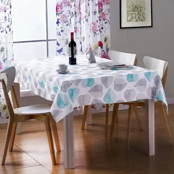 

Leaf Tablecloth Europe and America Environmental Protection Waterproof Tablecloth Table Cloth ok