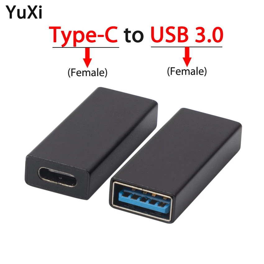 Puerto USB tipo C hembra a USB 3,0, convertidor de enchufe hembra USB C a conector  USB 3,0, adaptador de carga de sincronización de datos|Conectores| -  AliExpress