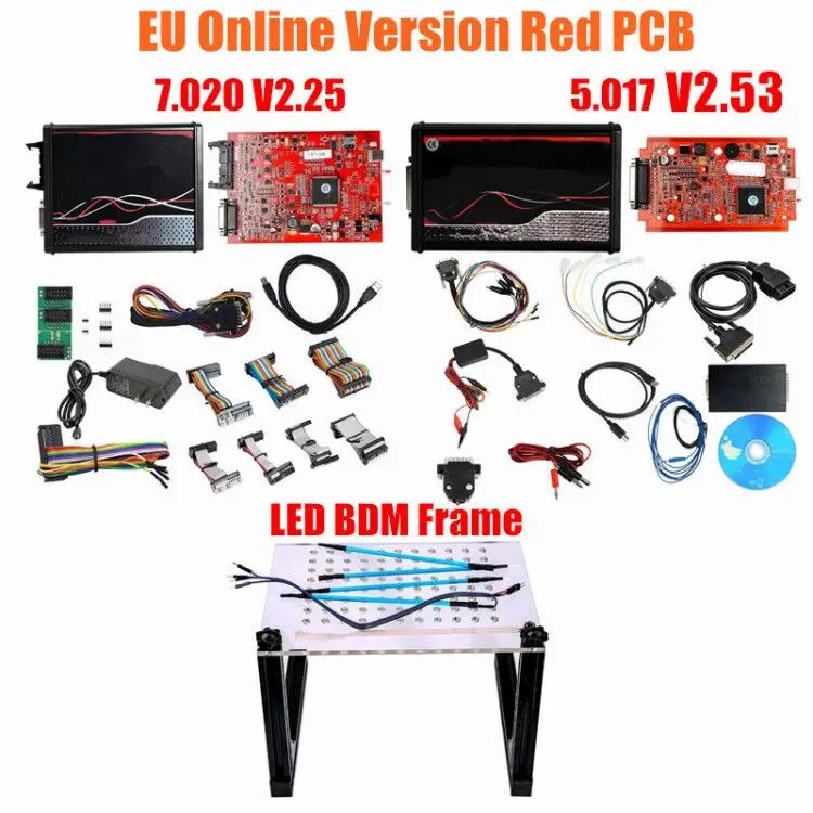 car inspection equipment 2022 Online V2.80 EU Red KESS V5.017 OBD2 Manager Tuning LED KTAG V7.020 4 LED V2 5.017 BDM Frame V2.25 ECU Programmer high quality auto inspection equipment Code Readers & Scanning Tools