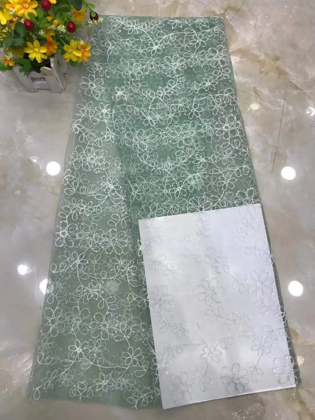 

Sequins Lace African Lace Fabric 2020 High Quality Lace with Sequins,Latest Net Nigerian Lace Fabric for party A3119