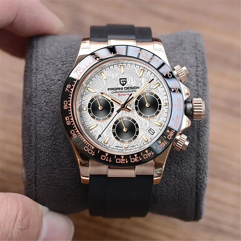 40mm New PAGANI DESIGN Men's Quartz Watches Sapphire Luxury Chronograph Stainless Steel Waterproof Men's Watch Relogio Masculino 1