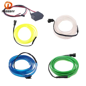 

POSSBAY 4M EL Wire Light With Transformer Glow EL Wire Rope Tube Cable Strip Neon Lights 10 Colors Universal