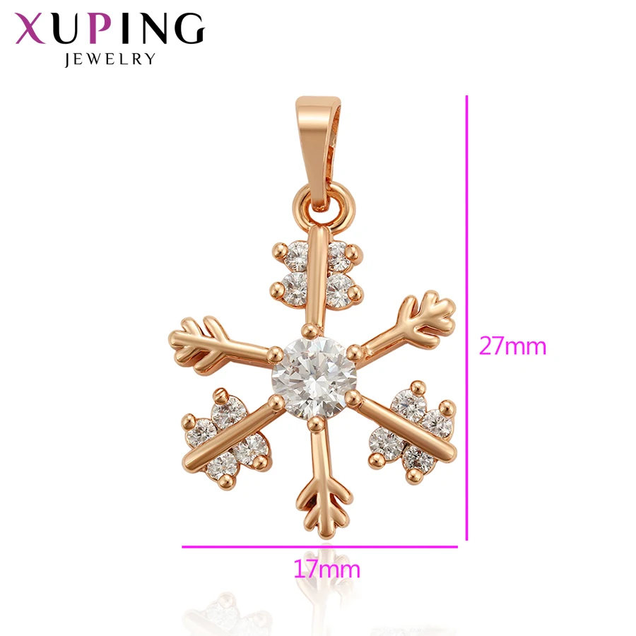 Xuping Trendy Snowflake Pendant New Design Colorful For Women Jewelry Gold Color Plated for Women Christmas Gifts S215.7-34761