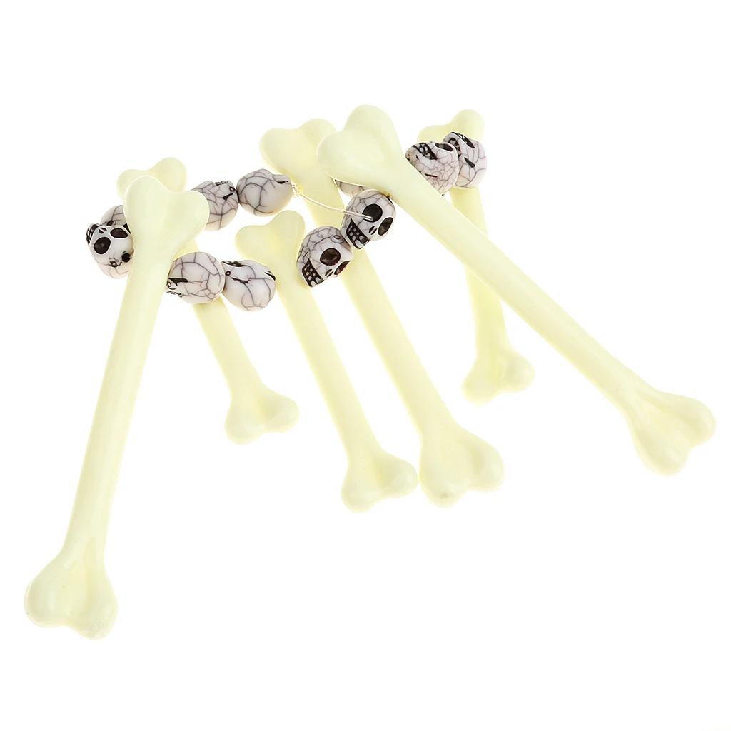  Indian Bone Skull Head Beaded Bracelet Navajo Costume Jewelry