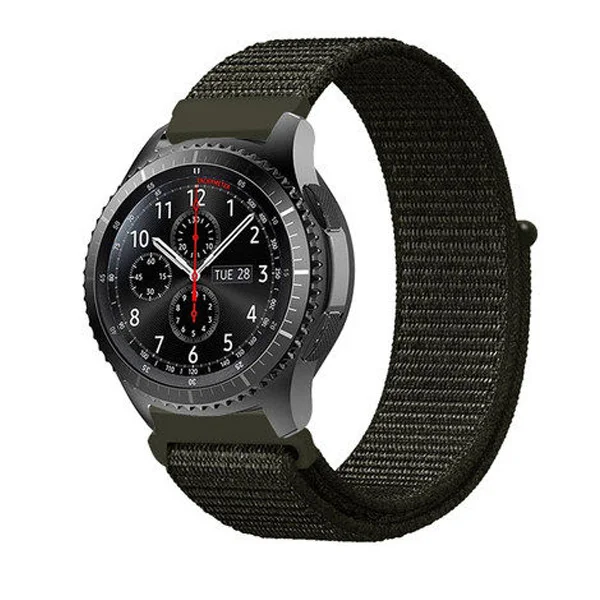 cargo khaki 16 Gear s3 Frontier для samsung galaxy watch 46 мм 42 мм active 2 нейлон 44 мм 40 мм ремешок для часов huawei gt ремешок amazfit bip 20 22 - Цвет ремешка: cargo khaki 16