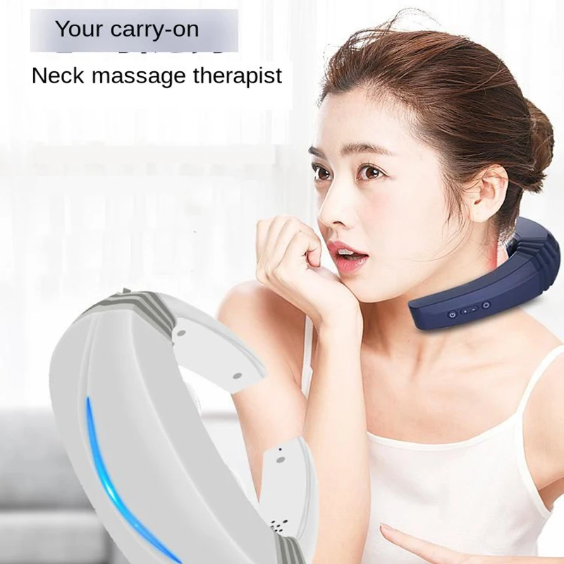 

Electric Pulse Back and Neck Massager Pain Relief Health Care Tool Relaxation Intelligent Voice Cervical Massager