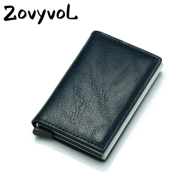 

ZOVYVOL Men Aluminum Wallet Back Pocket ID Card holder RFID Blocking Mini Magic Wallet Automatic Credit Card Coin Purse Women