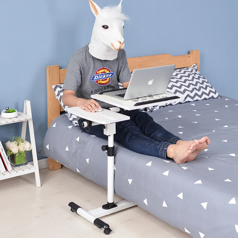 Foldable Computer Table Standing Desk Lifting Movable Study Table Adjustable Portable Laptop Desks Laptop Bed Tables 40*60cm