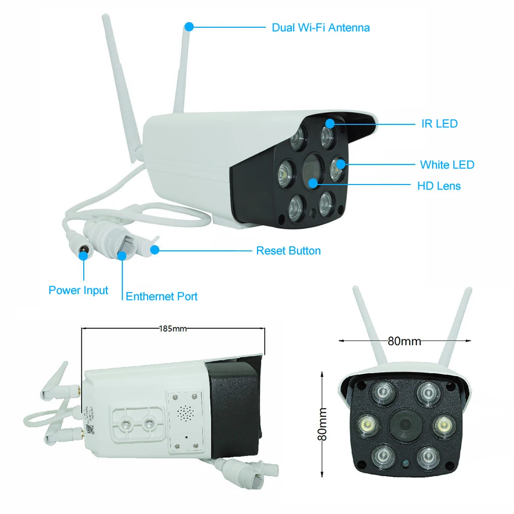 EWeLink Водонепроницаемая ip-камера, умная IOT камера HD 1080 P, наружная двухсторонняя аудио-домофон, ИК-светодиодный ИК-камера ночного видения