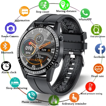 

Smart Watch Phone Full Touch Screen Sport Fitness Watch IP68 Waterproof Bluetooth Connection For Android ios smartwatch Men