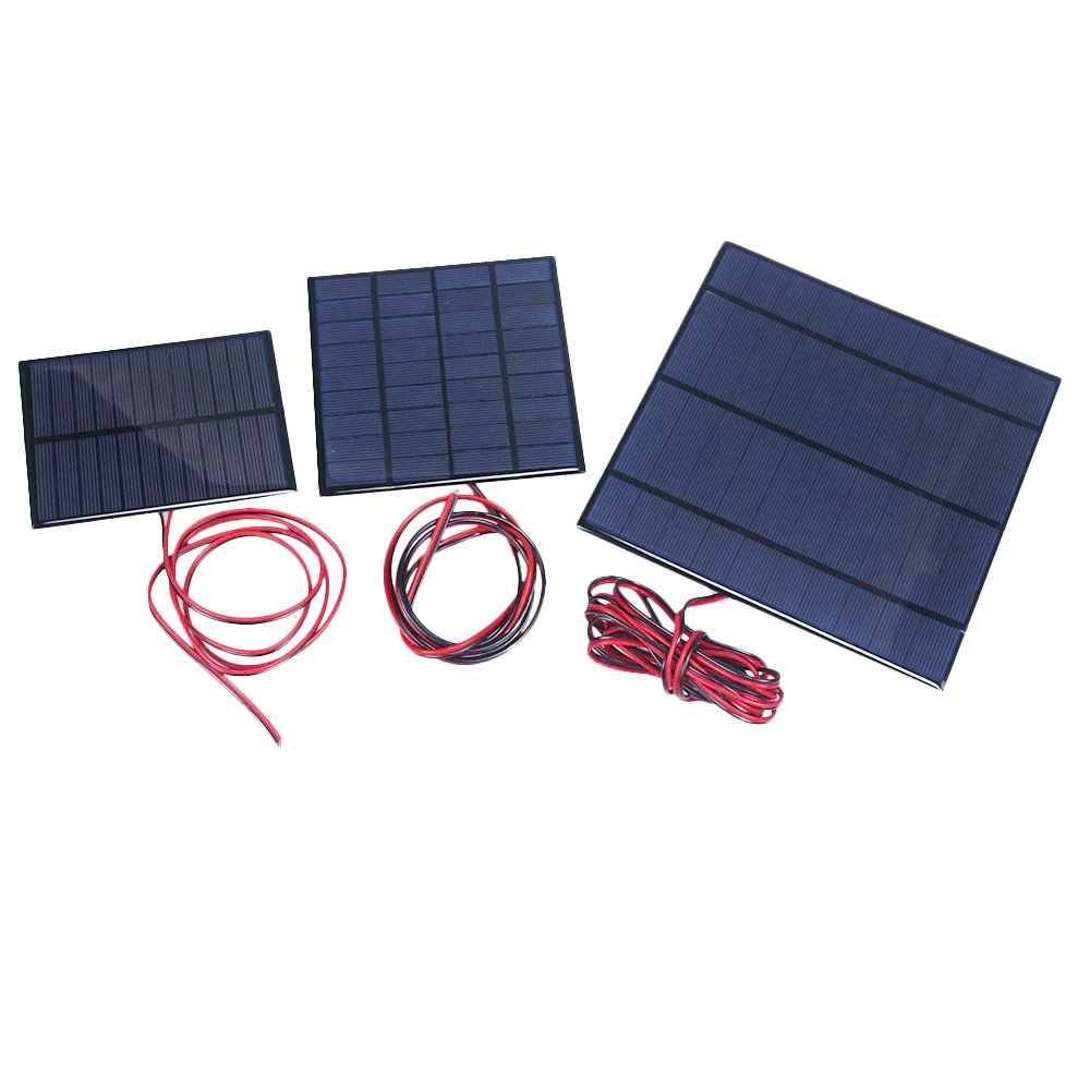 6V Solar Panel With 30 100 200CM Wire Mini System DIY For Battery Cell Phone Charger 0.6W 1W 1.1W 2W 3W 3.5W 4.5W 6W 10W | Обустройство